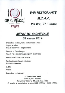 Menù di Carnevale
